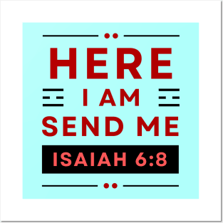 Bible Verse Isaiah 6:8 | Christian Typography Posters and Art